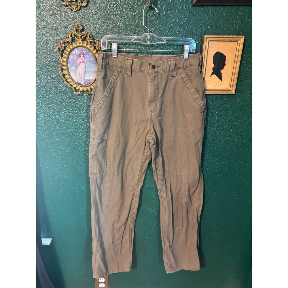 Carhartt Loose Original Fit Mens Brown Work Pants 32x30